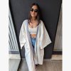 Ma'at Beyaz Keten Kimono - Görsel 4