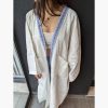 Ma'at Beyaz Keten Kimono - Görsel 3
