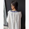 Ma'at Beyaz Keten Kimono - Görsel 5